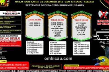 Brosur Lomba Burung Terbaru 2025 , Update Terus!